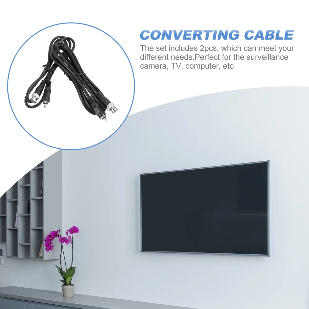 2 шт. кабели для видеоконвертера преобразования BNC в AV аксессуары проводов|Кабели