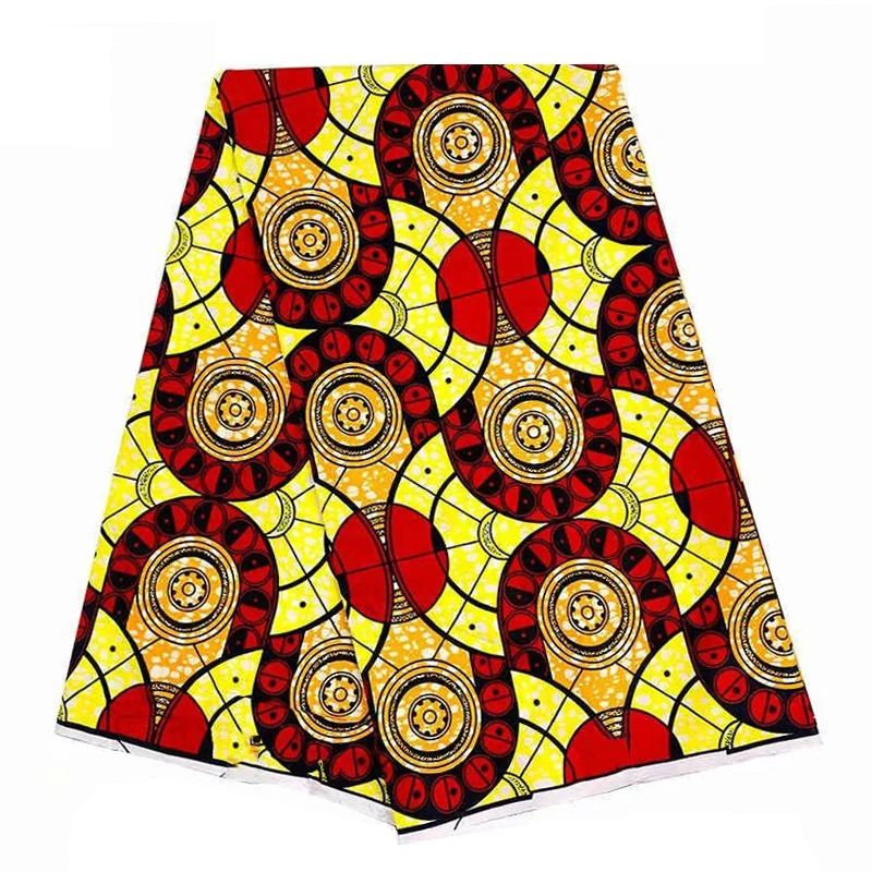 

Real Wax African Print Cotton Fabric By The Meter 100%Breathable Veritable Ankara Nigerian Sewing Material Fabric For Dress SP14