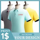 Летняя повседневная мужская и женская рубашка-поло Clare с коротким рукавом, дизайнерский топ с рисунком под заказ