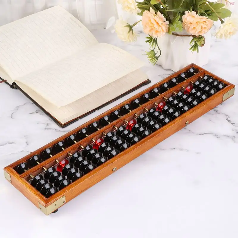 

17 Digits Wooden Soroban Standard Abacus Chinese Calculator Counting Math Learning Tool Beginners