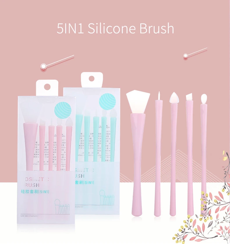 5 шт. силиконовая маска для лица набор кистей смешивания крема Кисть макияжа
