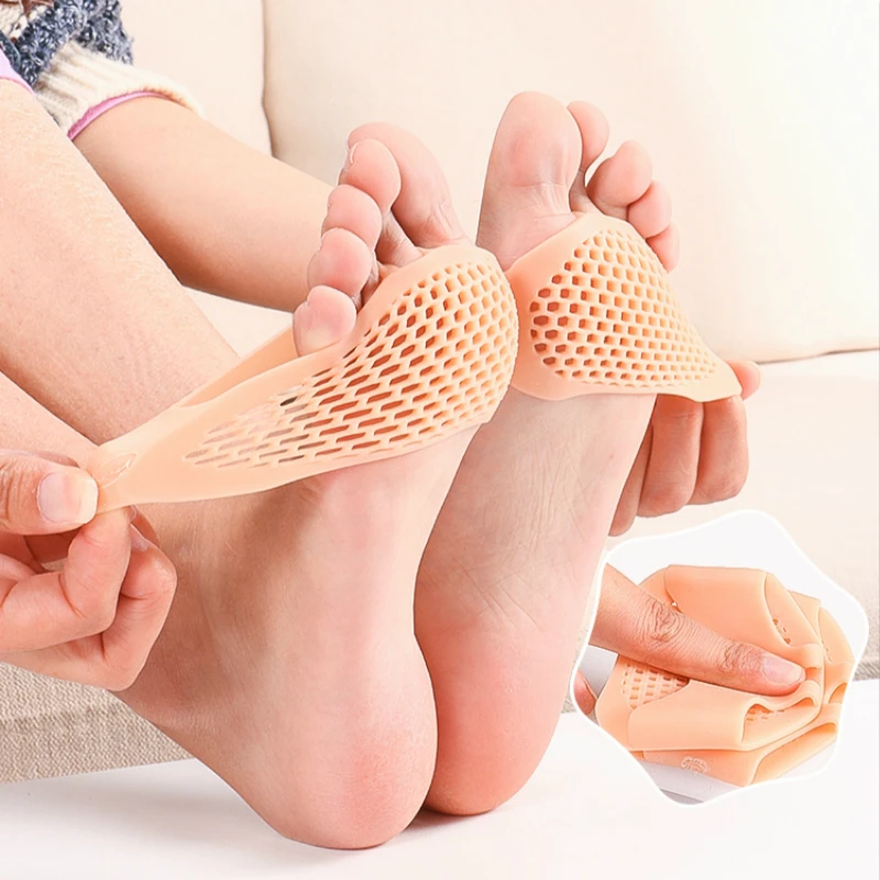 1Pair Silicone Pads Forefoot Insoles High Heel Shoes Slip Resistant Protect Pain Relief Foot Care Invisible Gel | Обувь