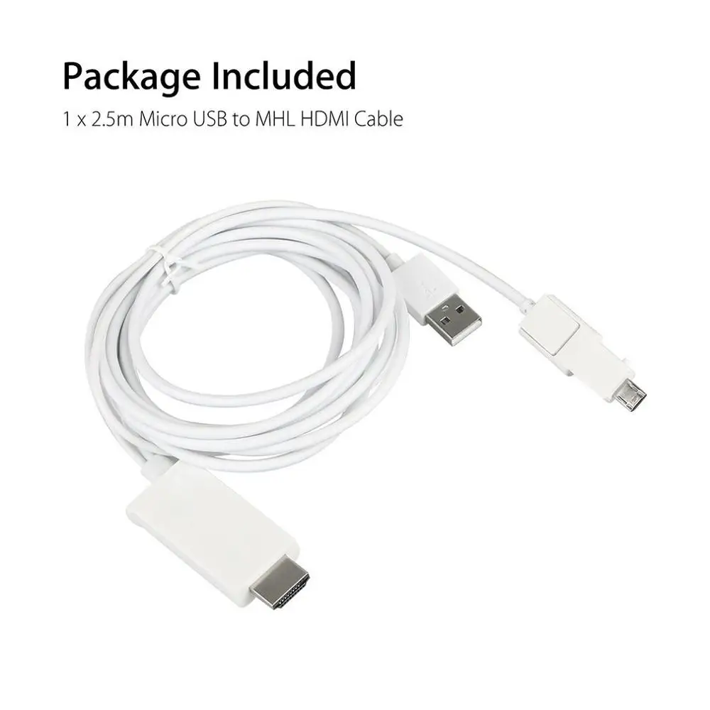 Изысканно разработанный прочный для сотового телефона Android Micro USB MHL до 1080P ТВ
