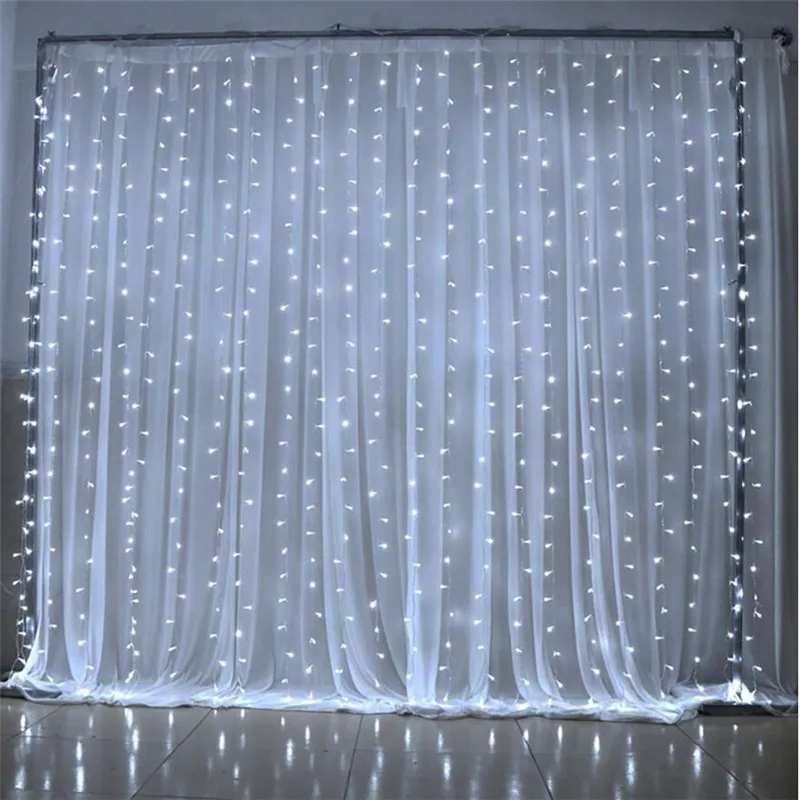 

6M x 3M 600 LED Home Outdoor Holiday Christmas Decorative Wedding xmas String Fairy Curtain Garlands Strip Party Lights