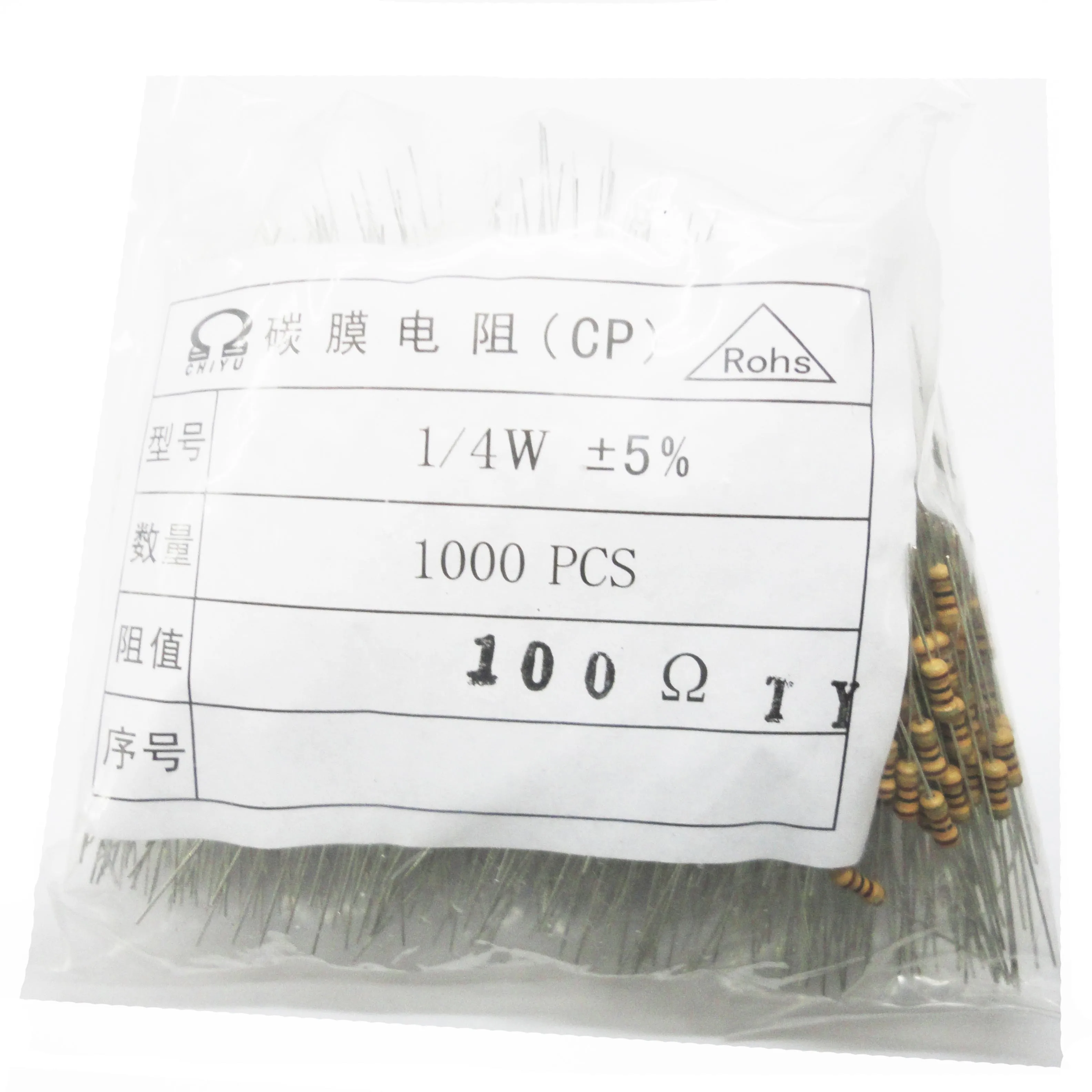 1000pcs/lot Brand new carbon film resistor 1/4W 5% All series DIP resistor free shipping