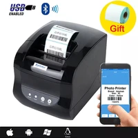 xprinter 365b qr barcode label printer thermal receipt printer sticker bluetooth usb phone windows 20 80mm for shop supermarket