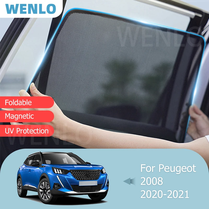 

Для Peugeot 2008 2020-2021 переднее лобовое стекло автомобильный солнцезащитный козырек для боковых окон солнцезащитный козырек Магнитный внутренн...