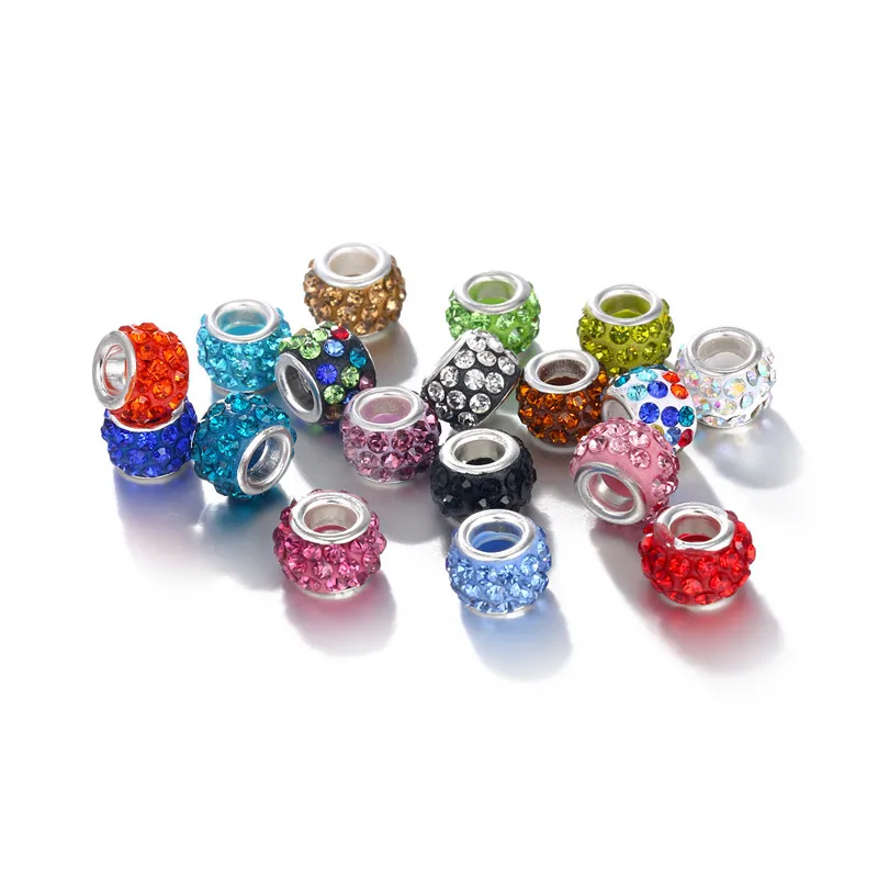 

New Fashion Big Hole Colorful Glass Beads Fit Original Pandora Charms Bracelet DIY for Women Jewelry Making Gifts