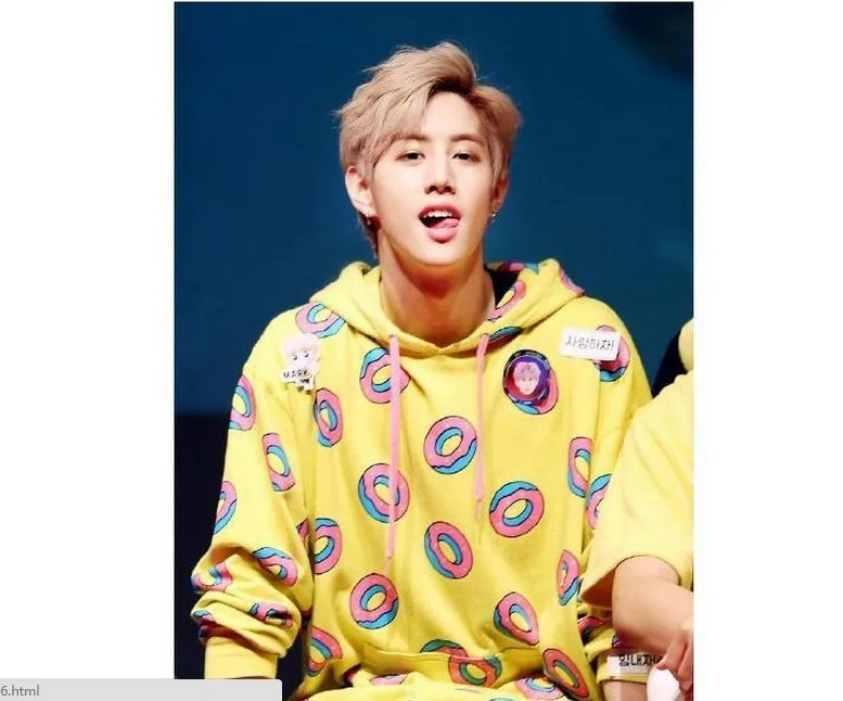 Новые корейские модные толстовки с принтом пончиков для мужчин и женщин Kpop Got7 Mark