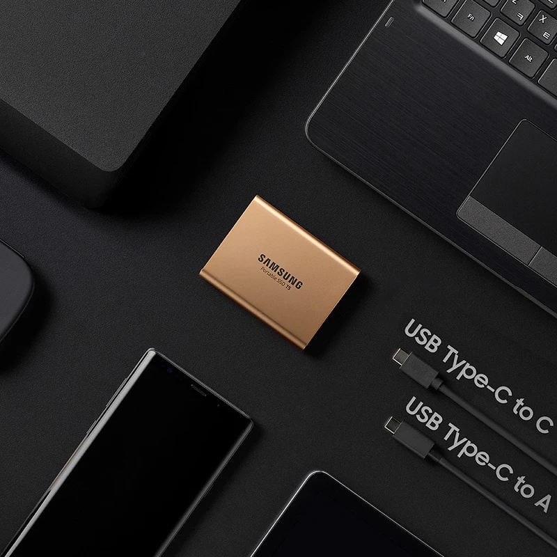 Внешний портативный накопитель Samsung T5 SSD 250 ГБ 500 1TB 2 ТБ USB 3 1 внешний твердотельный