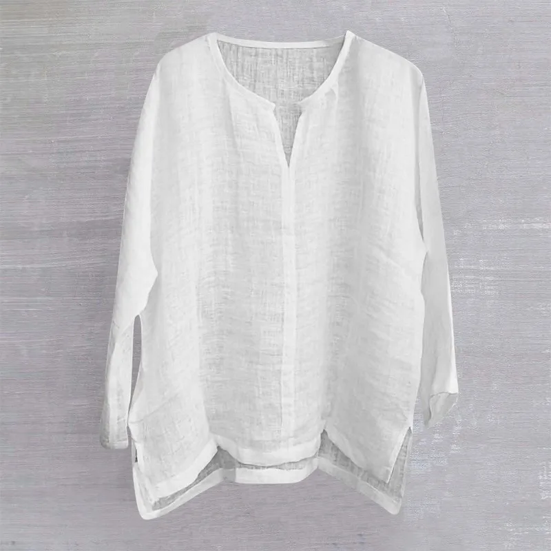 

Mens Brief Breathable Comfy Solid Color Long Sleeve Loose Casual Shirt Blouse Office Blouse Loose Mens Linen Shirts Plus Size