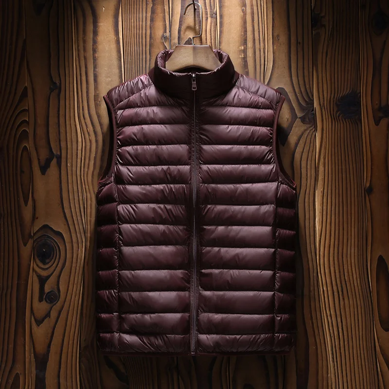 Autumn and winter men's Vest Ultralight Sleeveless light  tank tops classic style thin warm winter wear inside and outside coats