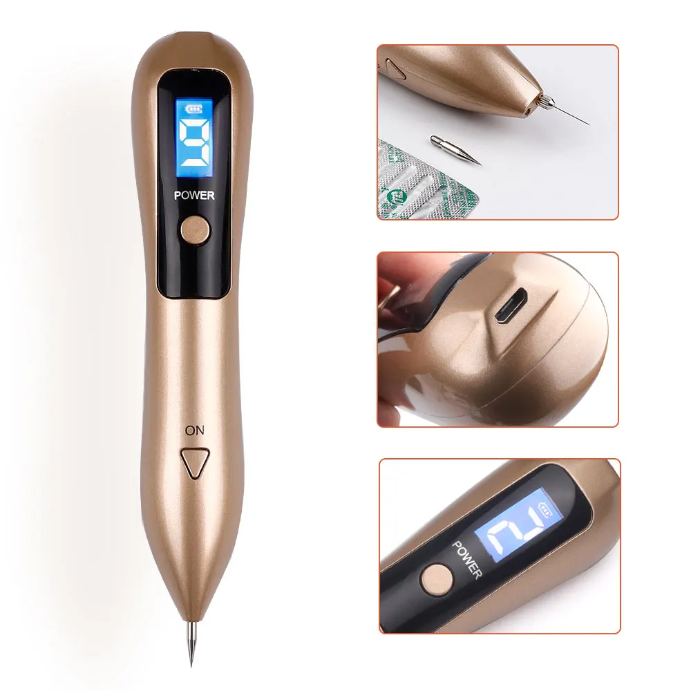 

9 level LCD Face Skin Dark Spot Remover Mole Pen Tattoo Machine Removal Laser Plasma Facial Freckle Tag Wart Removal Beauty Care
