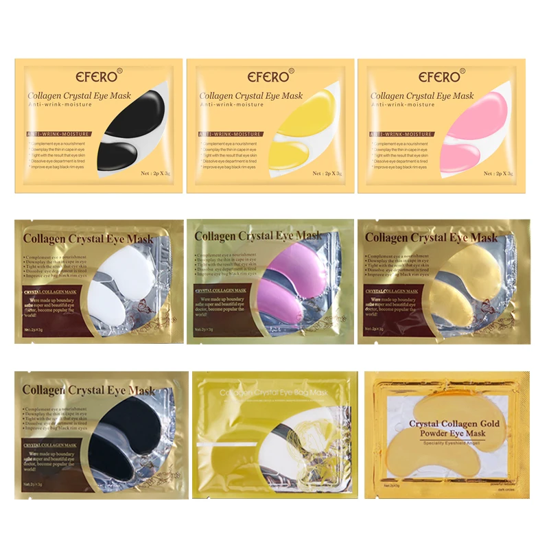 

100pack Crystal Collagen Eye Mask Gold Powder Sleeping Mask for Eye Patch Anti Aging Dark Circles Eye Care Moisturizer Skin Care