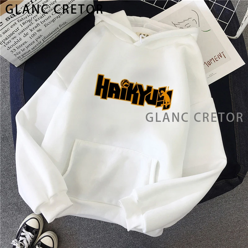 

Haikyuu Hoodie Men Cartoon Harajuku Streetwear 2021 Hot Japanese Anime Sweatshirts Men Funny Print Hip Hop Hoody Male