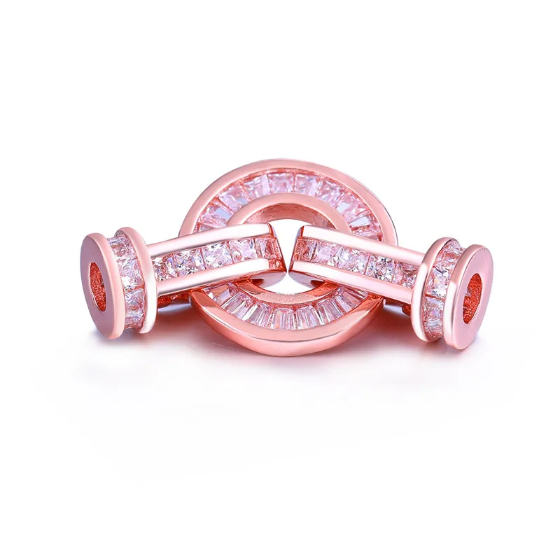 Rose Gold Juya Ali Moda кубический цирконий декоративный Дракон крепеж разъемы для DIY натуральный камень барокко Жемчуг Ювелирные изделия с кистями изготовления - Цвет: Rose Gold
