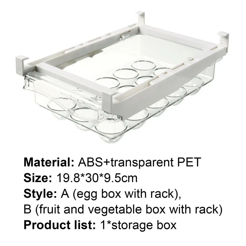 

Adjustable Stretchable Refrigerator Organizer Drawer Basket Refrigerator Pull-out Drawers Fresh Spacer Layer Storage Rack