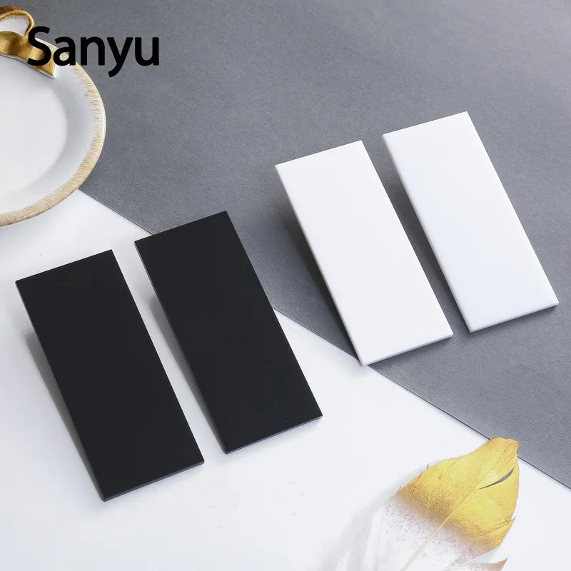 Преувеличенные прямоугольные Длинные Большие зеркальные серьги гвоздики