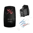 Комплект перемычек, откидной насос 7P ВКЛ.ВЫКЛ. На автомобиле, лодке, фургоне, кулисный переключатель, водонепроницаемые автомобильные кнопки, двойсветодиодный светодиодная подсветка, внутренние части
