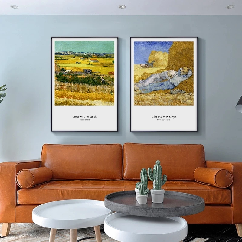 Monet Van Gogh художественные классические плакаты и принты абстрактный пейзаж