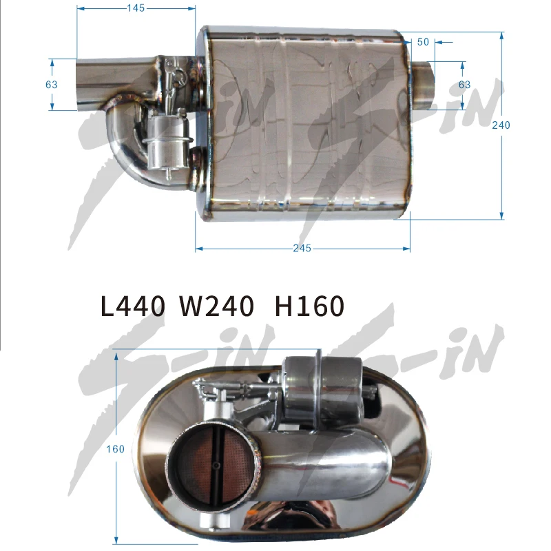 Выхлопной глушитель выхлопной трубы двойной вакуумный насос выхлопа клапана 51