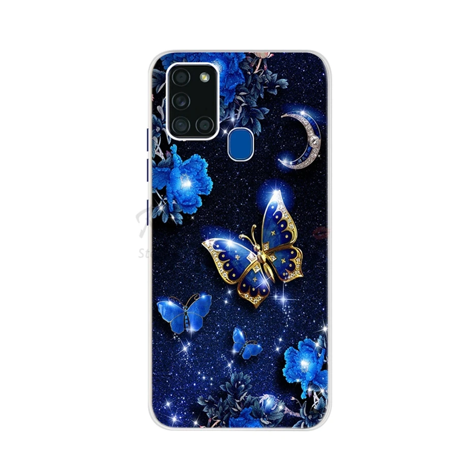 Чехол для Samsung Galaxy A21S чехол A21 S 2020 мягкие силиконовые чехлы из ТПУ задняя крышка