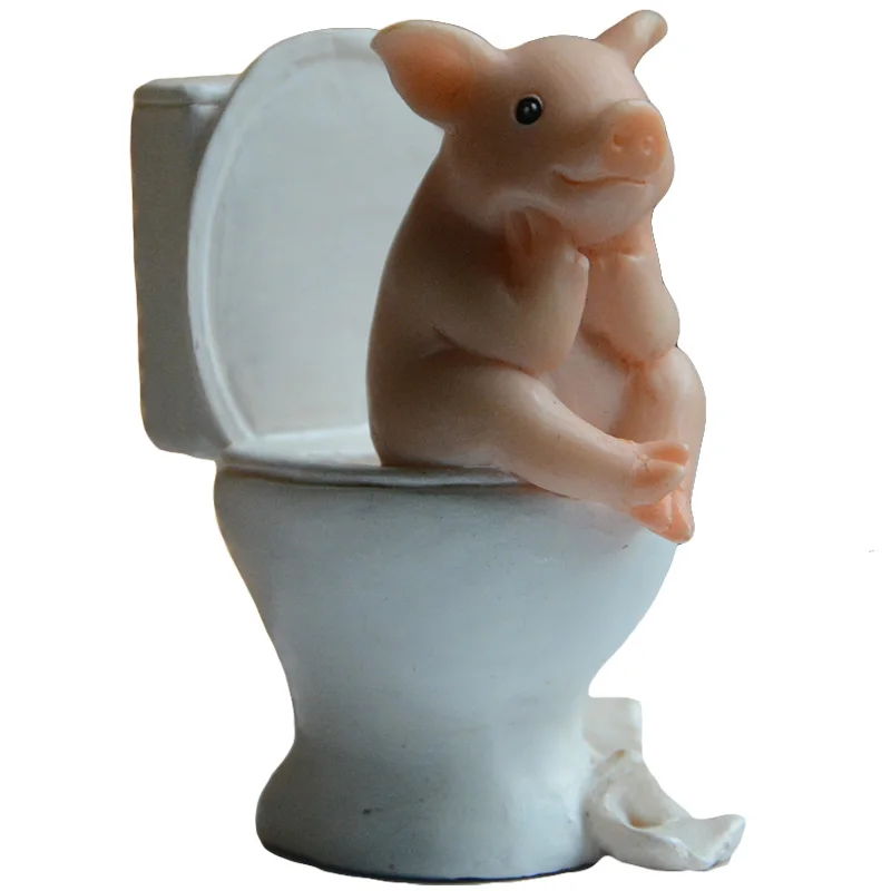 

Animal Figurines Home Decoration Accessories Nordic Vintage Pig Miniature Doll Funny Adornos Para Casa Home Decorations