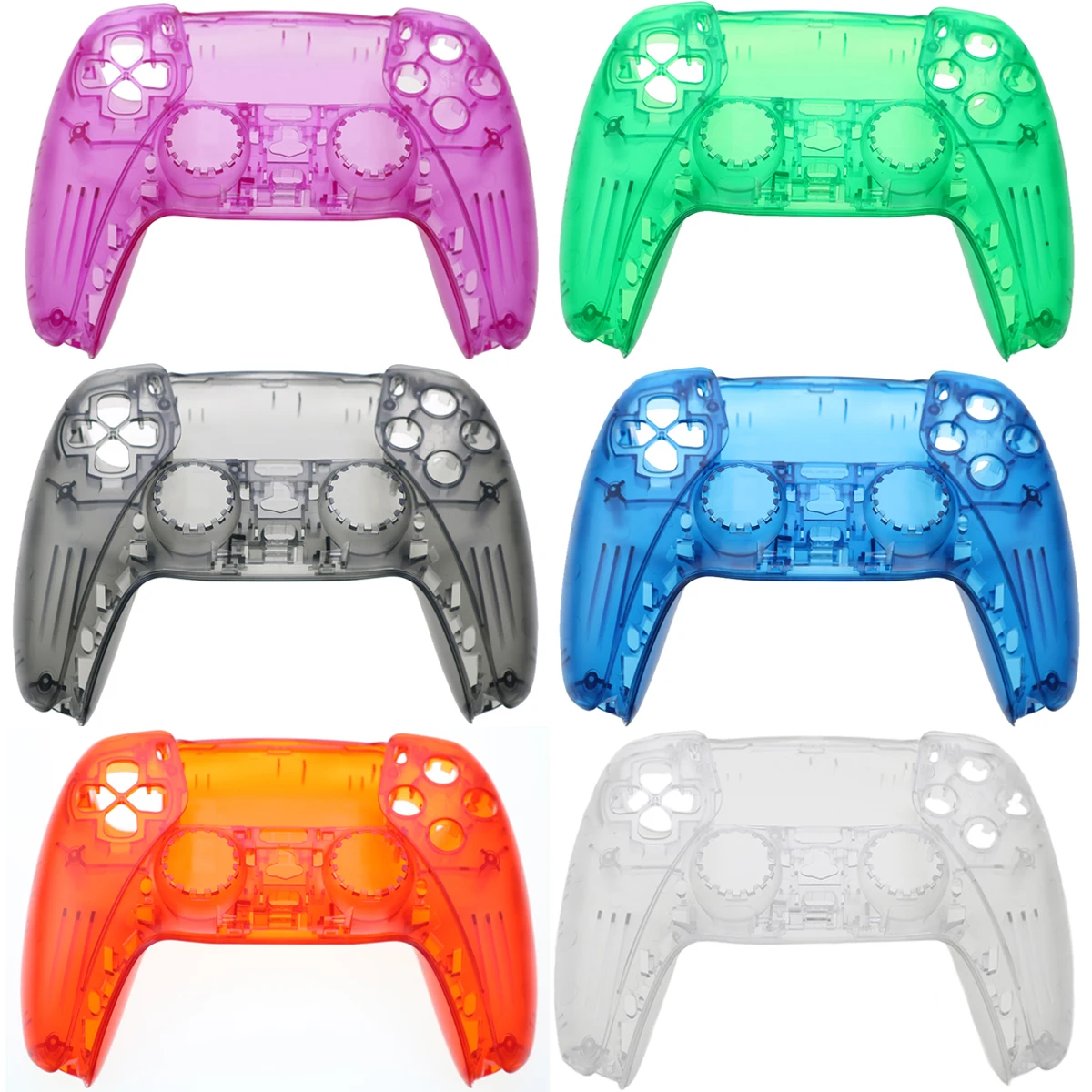 

JCD Translucent Colour Cover For PS5 Protective Shell Case Faceplate Replacement Parts