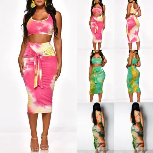 Лидер продаж женский комбинезон из 2 предметов жилет короткий топ юбка