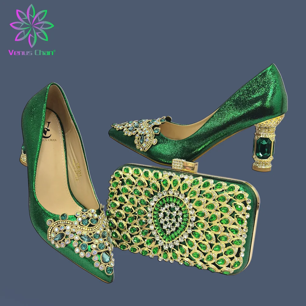 

Newest High Quality Hot Selling Nigerian Shoes And Bag Set Italian Design Matching Shoes And Bag Set African For Wedding
