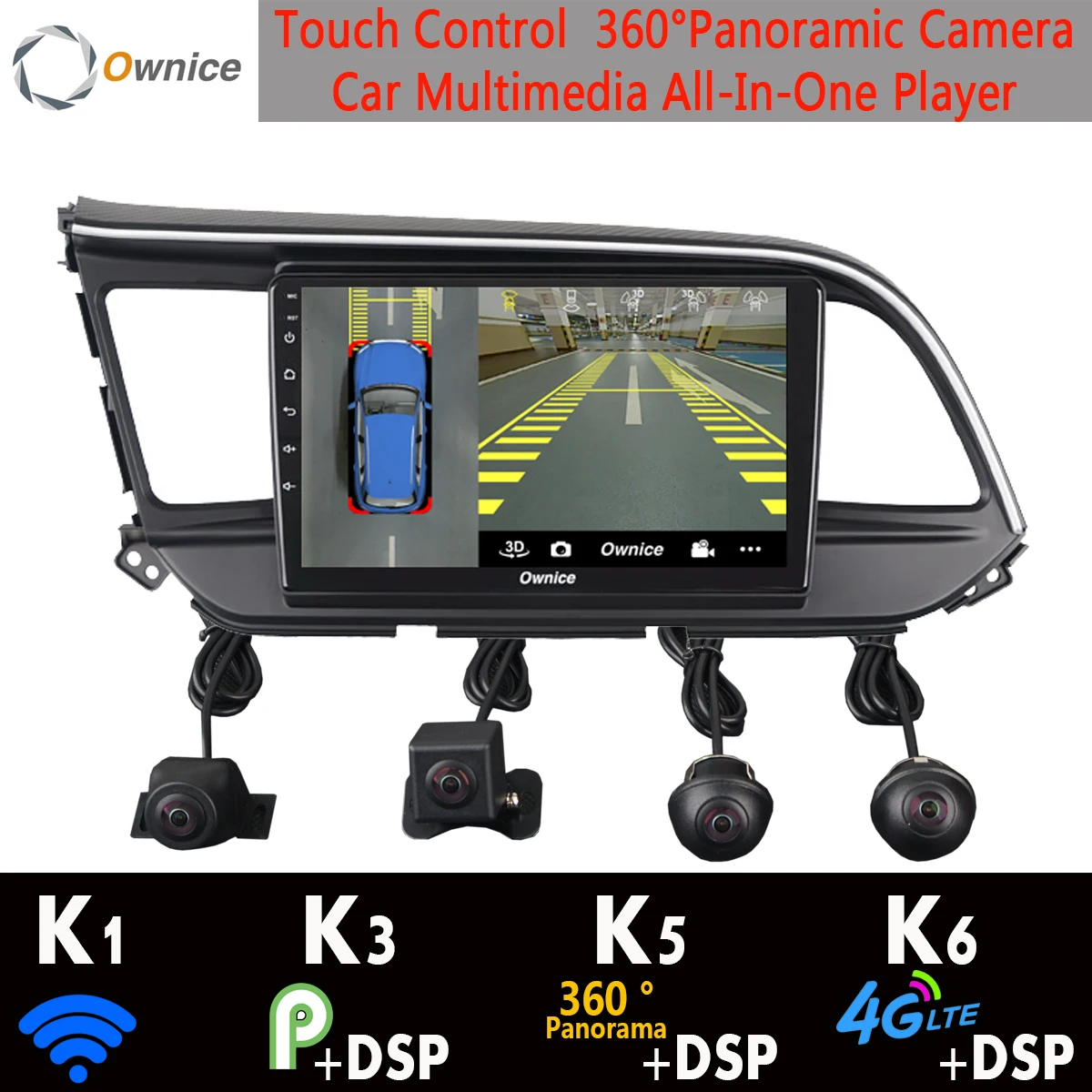 360 ° панорамный Android 9 0 8 ядер 4G + 64G GPS навигация Радио CarPlay SPDIF DSP автомобильный