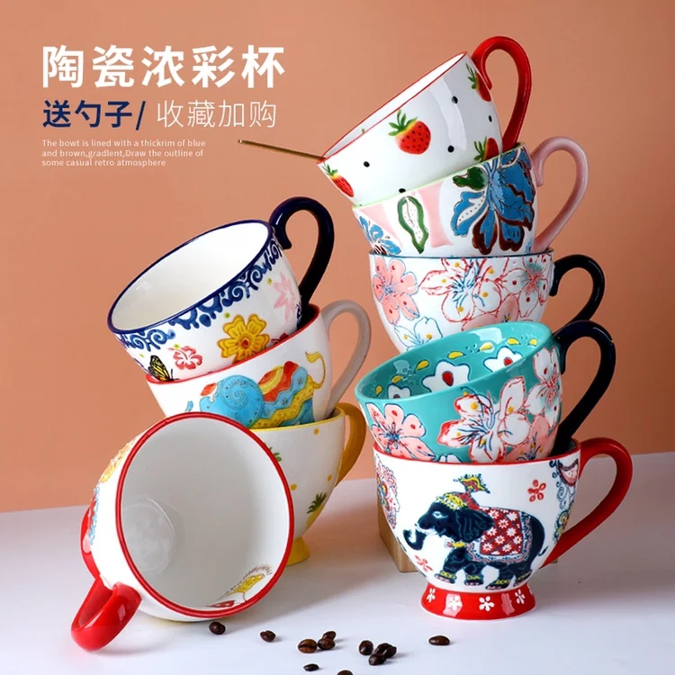 

Fashion Ceramic Mugs Girl Aesthetic Modern Creativity Mugs Coffee Cups Breakfast High Quality Tazas Originales Mug BC50MKB