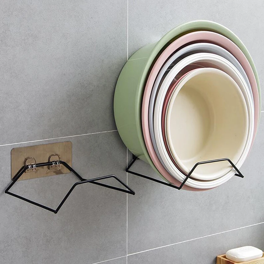 

1pc Bathtub Hooks Strong Organizer Towel Hooks Holders Stainless Anti Rust Washbasin Hooks Holder Adhesive Storage Rack Hanger