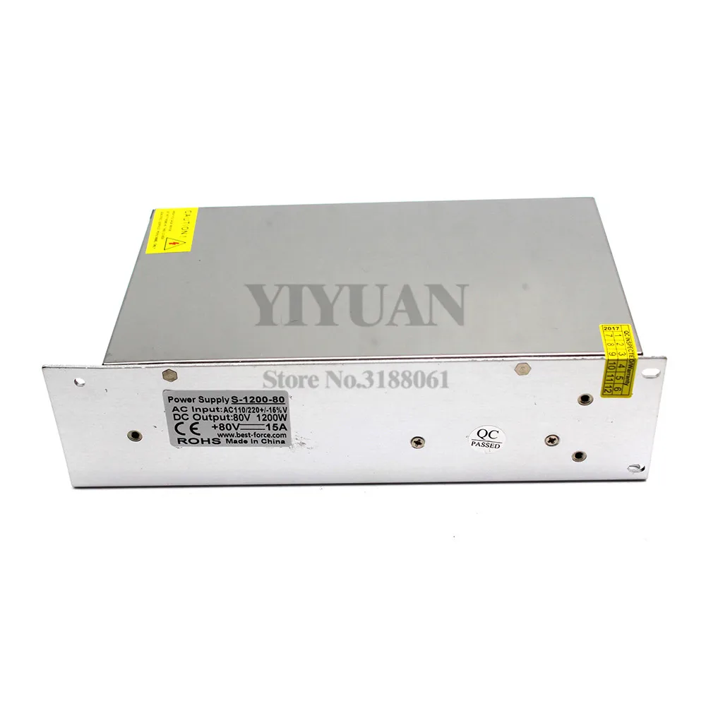 Импульсный источник питания трансформатор постоянного тока 80 в 15A 1200 Вт 220 В 110 AC