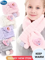disney frozen kids autumn winter scarf for girls outdoor wind proof thickening keep warm knitted scarves suitable 3 10 years
