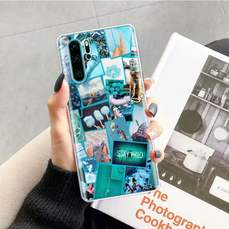 

Aesthetic Collage Cute Abstract Art Phone Case for Huawei P20 P30 P40 P Smart Z + P10 Mate 30 10 20 Lite Pro Silicone Shell Coqu