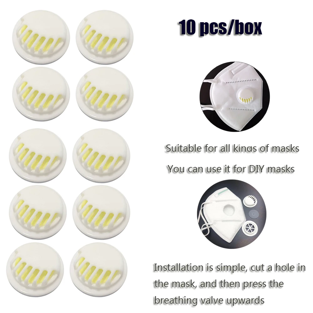 10 шт. маска для лица воздушный дыхательный клапан защитная сделай сам