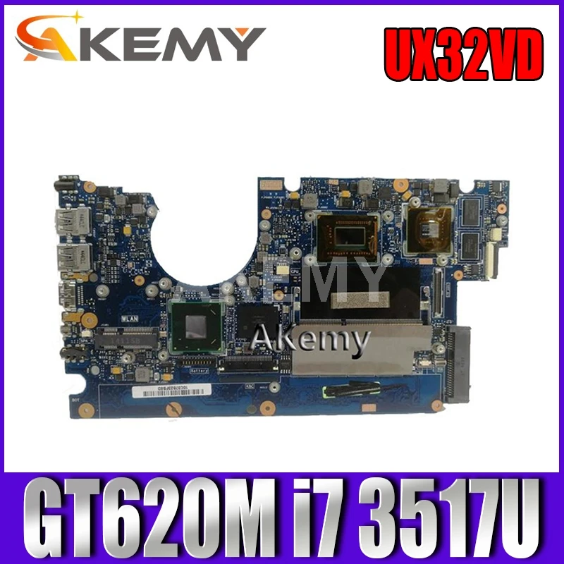 

Akemy UX32VD Laptop motherboard For Asus UX32VD UX32V UX32 Test original mainboard 2G RAM I7-3517U GT620M