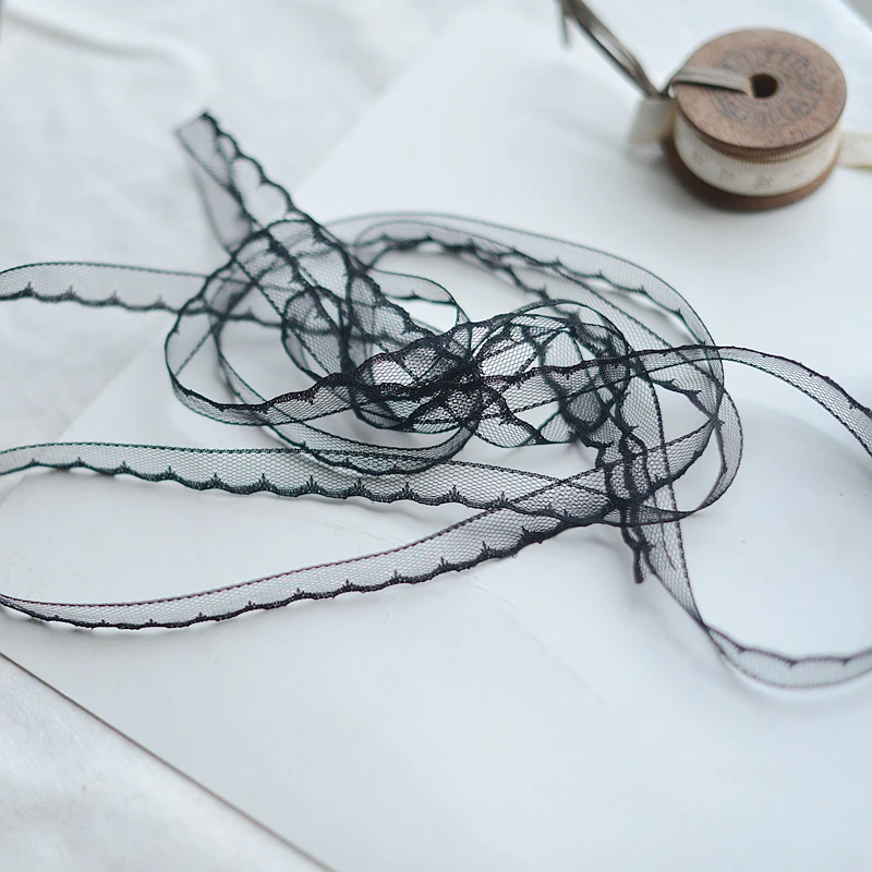 Кружевная ткань с вышивкой 1 м черная сетка кружевной воротник 2 см аппликация