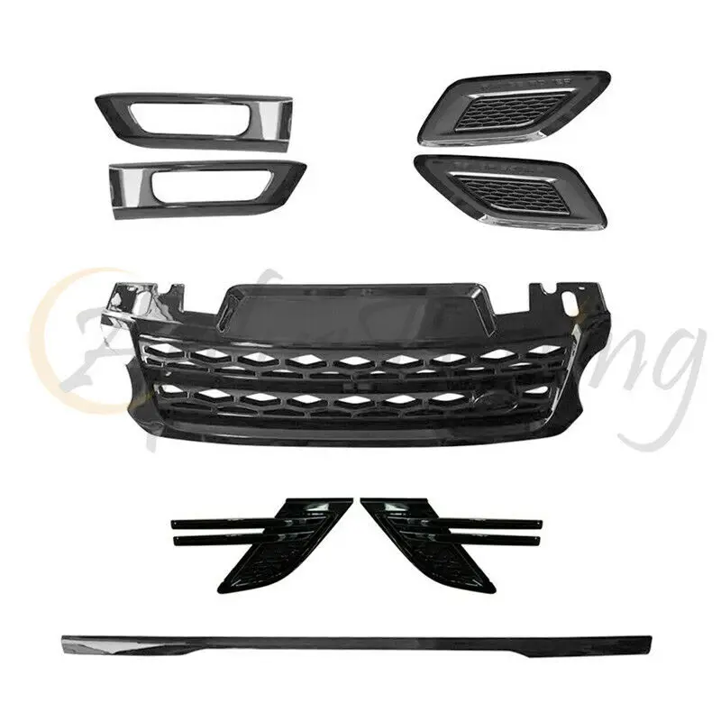 

Front Side Hood Mesh Grille Vent Cover Trim Fits For Range Rover Sport 2014-2017