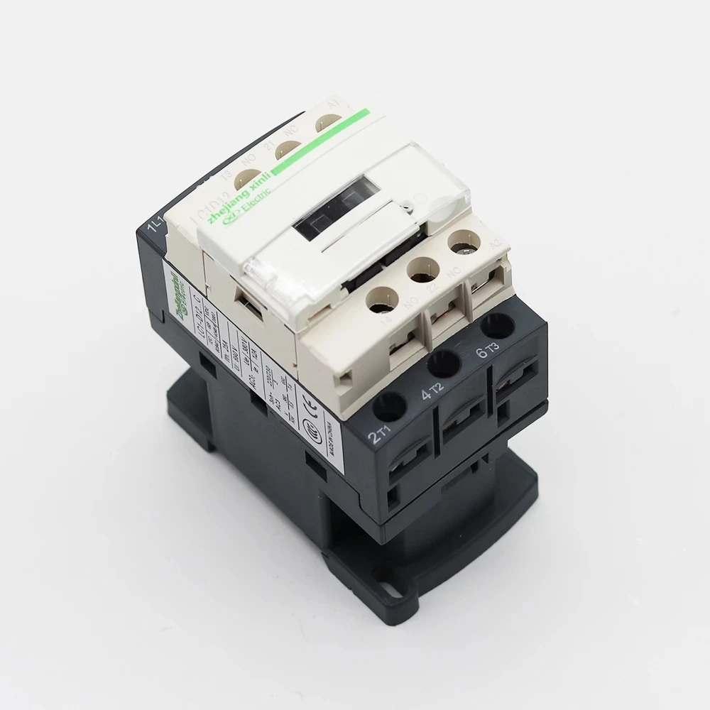 

CJX2-1210 LC1-D12 AC Contactor 12A 3 Phase 3-Pole 380V 220V 110V 36V 24V 50/60Hz Din Rail Mounted 3P+1NO Normal Open