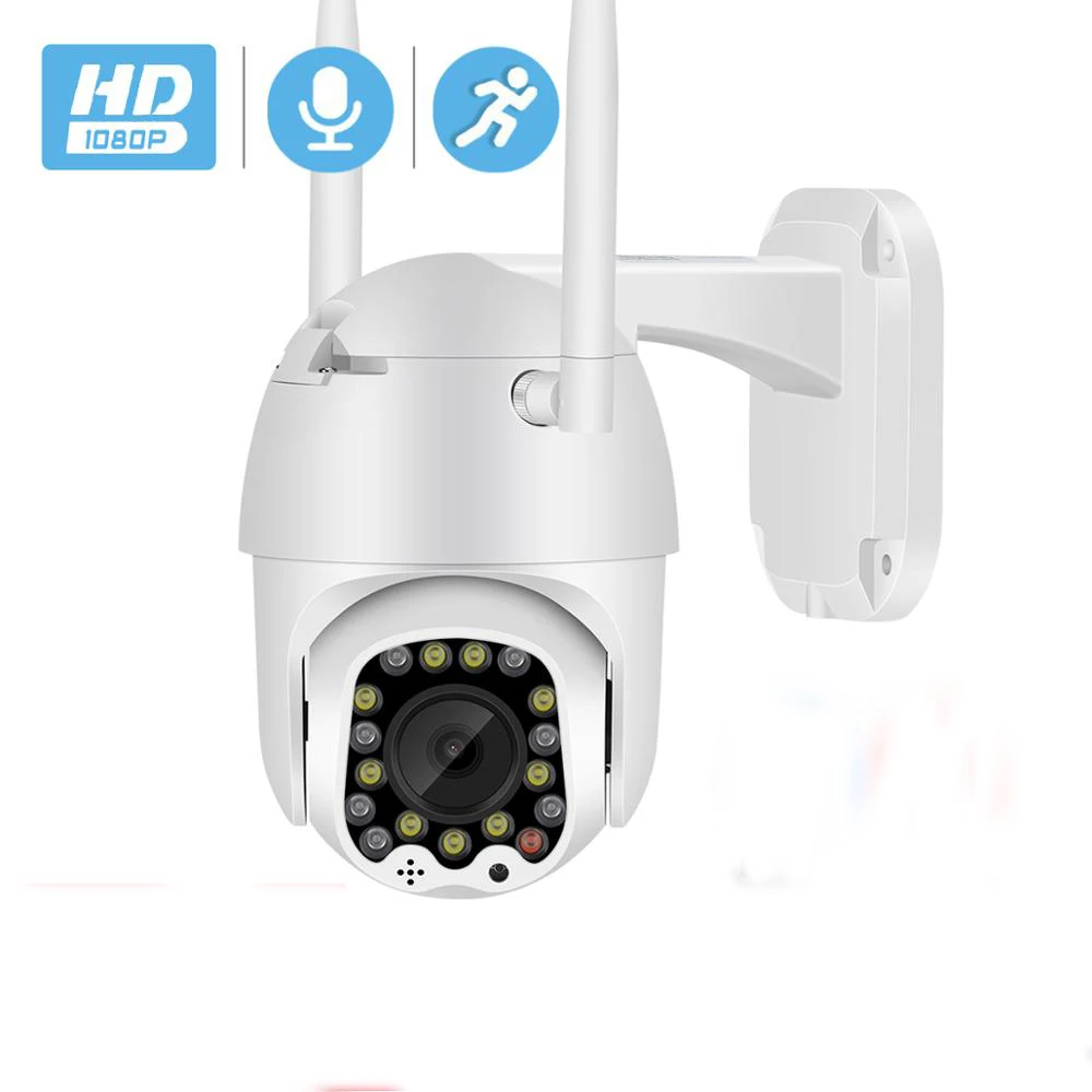 Outdoor Motion Alert 2MP IP Camera WiFi 4X Digital Zoom Dual Antenna Speed Dome With Siren Light Cloud Storage | Безопасность и