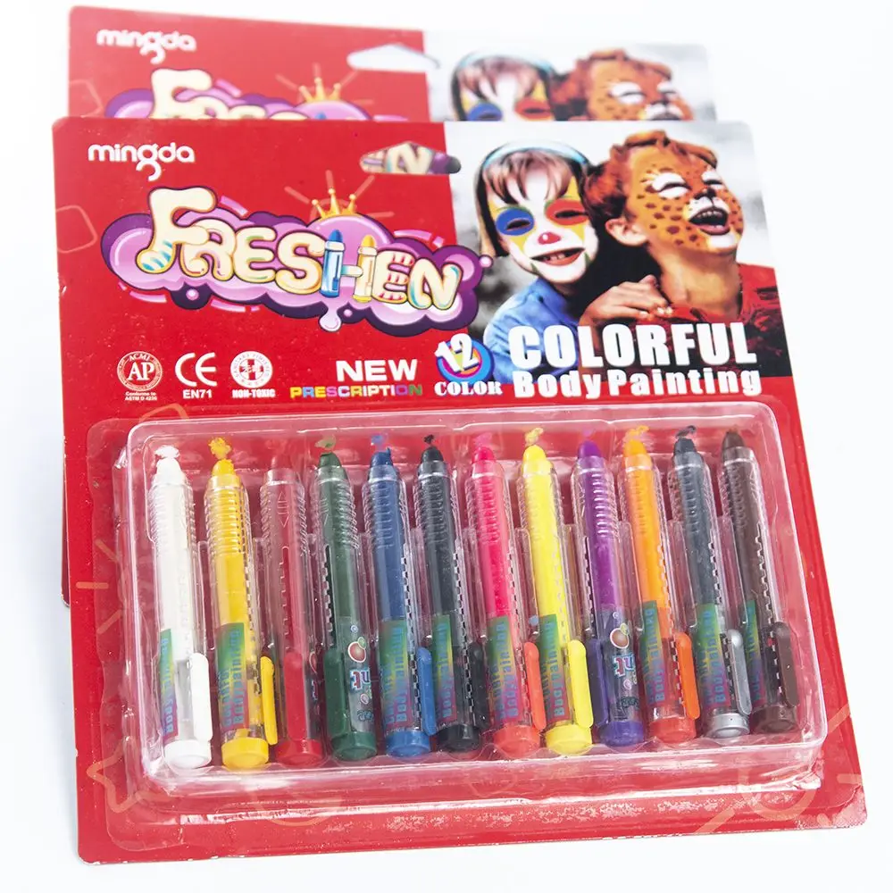 12 цветов/коробка новинка краска для тела палочка модная временная татуировка