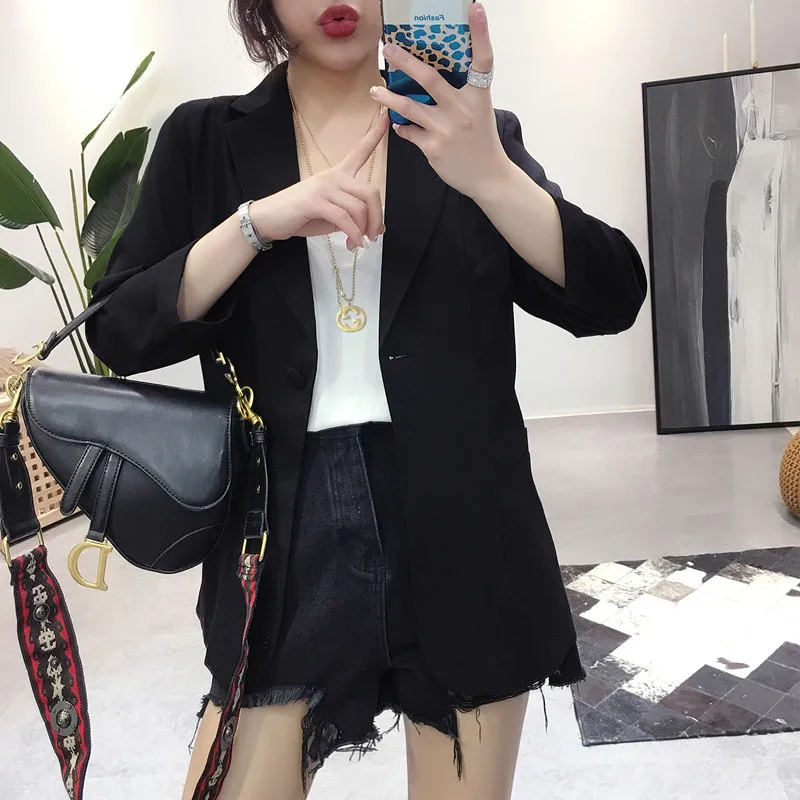 Новый весенне-осенний хлопковый и льняной маленький костюм корейский Модный