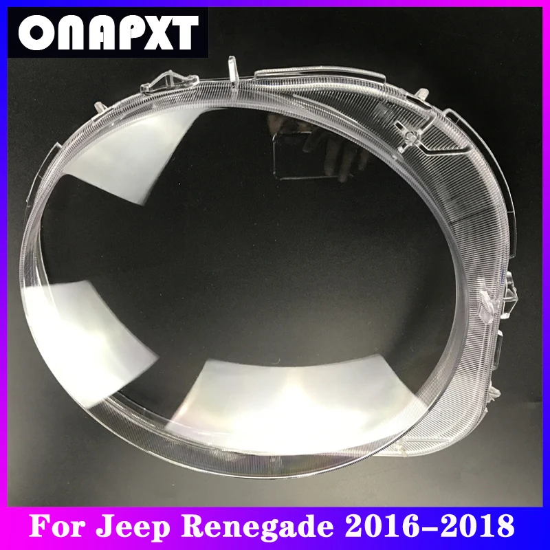 

Front Headlight Cover Replacement For Jeep Renegade Car Plexiglass Head Light Lampshade Lamp Shell Transparent Lens 2016-2018