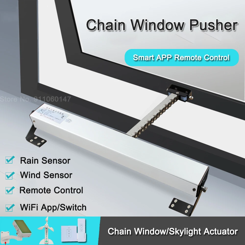 

Chain Wndow Actuator Operator Window Opener Automatic Skylight Auto Open Window Pusher Closer Smart Home Automation