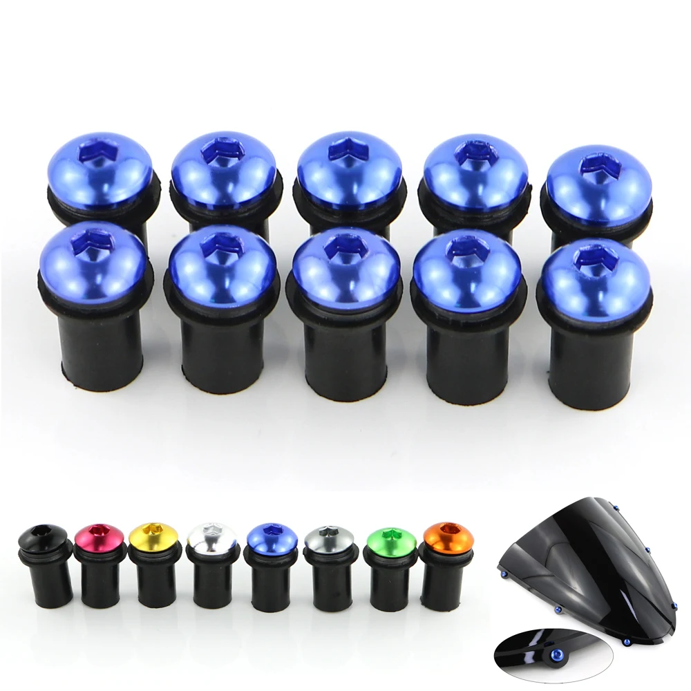 

M5*16 10 Pcs Windscreen Deflectors Bolts Kit For Suzuki GSR600 GSR750 GSR1000 GSX-S750 GSX-S1000/F SFV650 Gladius SV1000/S SV650