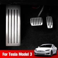 pedals set non slip performance foot pedal pads covers stainless steel aluminum alloy brake pedal pad for tesla model y 3