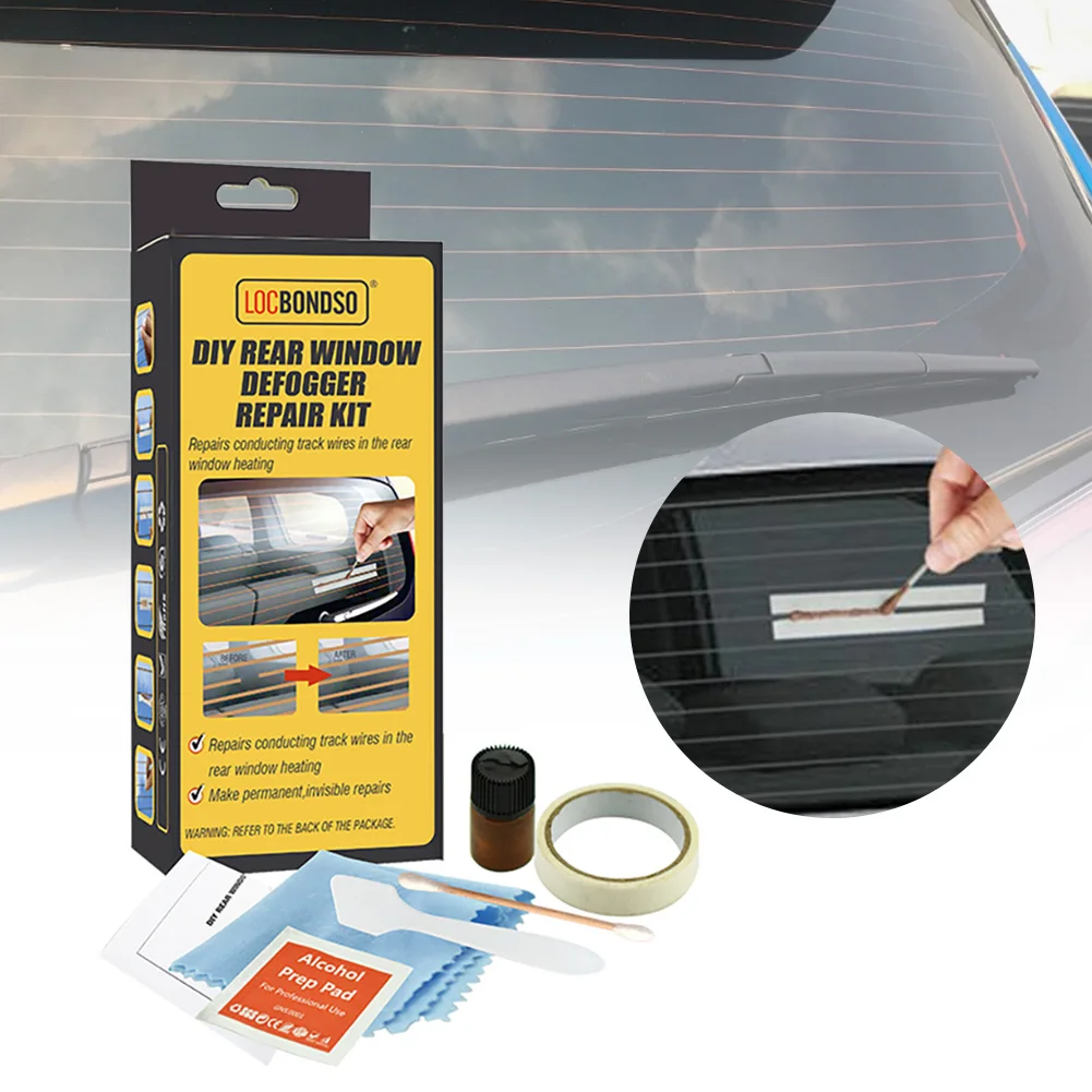 Car Rear Window Defogger Repair Kit DIY Scratched Broken Defroster Heater Grid Lines Auto Care Accessories |