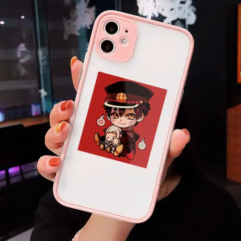 

toilet bound hanako kun Phone Cases matte transparent For Pink iPhone 7 8 x xs xr 11 12 pro plus max mini Clear Funda